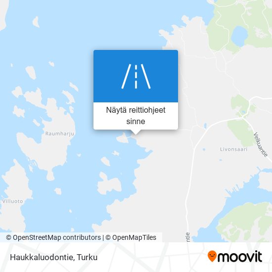 Haukkaluodontie kartta