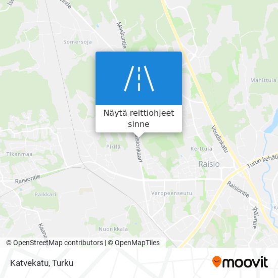 Katvekatu kartta