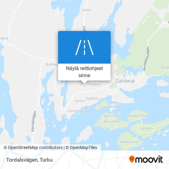 Tordalsvägen kartta