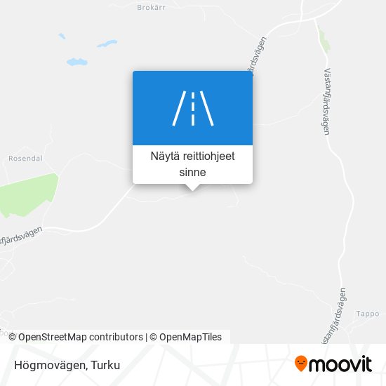 Högmovägen kartta