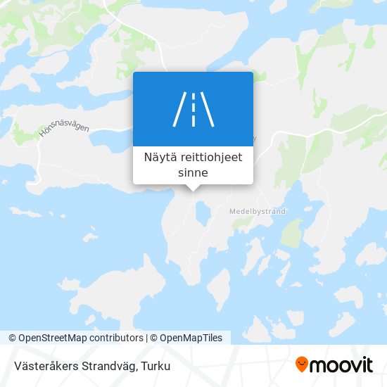 Västeråkers Strandväg kartta