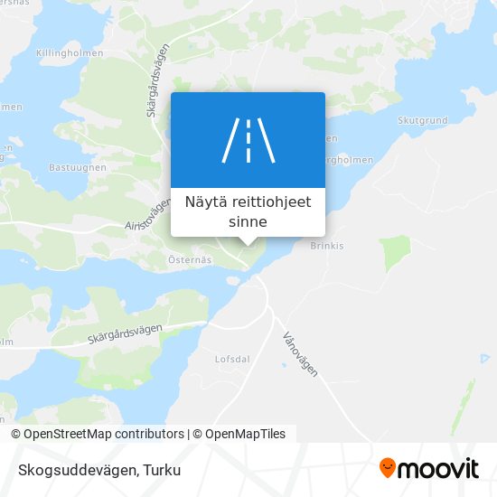 Skogsuddevägen kartta