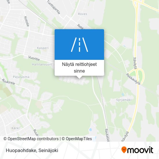 Huopaohdake kartta