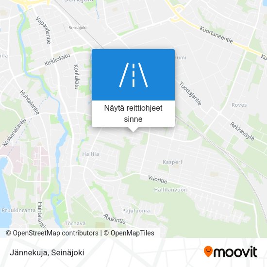 Jännekuja kartta