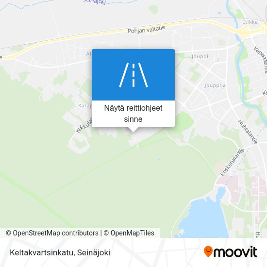 Keltakvartsinkatu kartta
