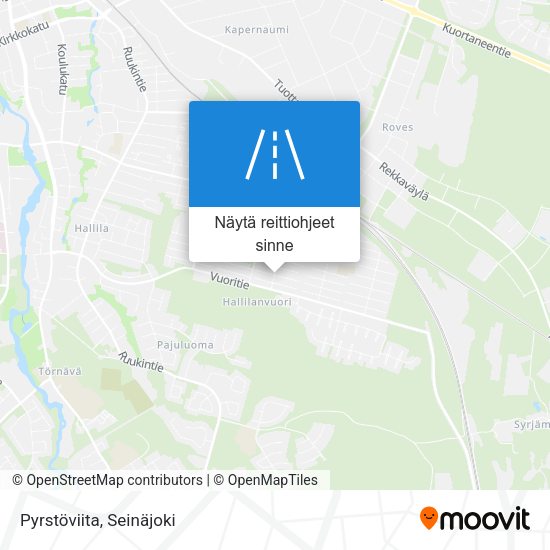 Pyrstöviita kartta