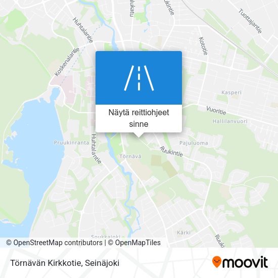 Törnävän Kirkkotie kartta
