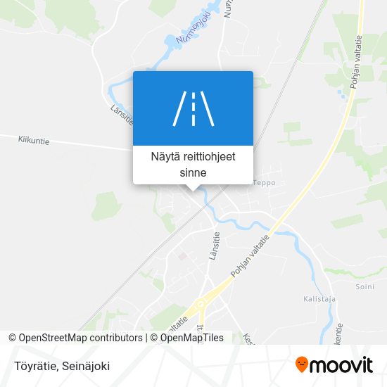 Töyrätie kartta