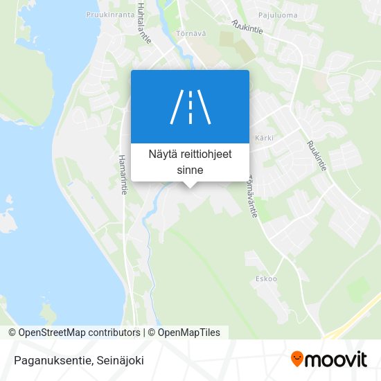Paganuksentie kartta