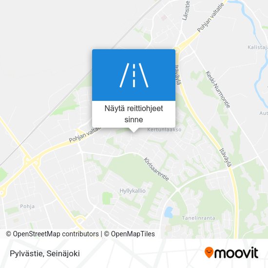 Pylvästie kartta
