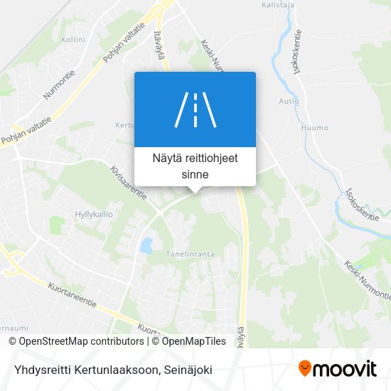 Yhdysreitti Kertunlaaksoon kartta