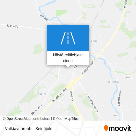 Valkiavuorentie kartta