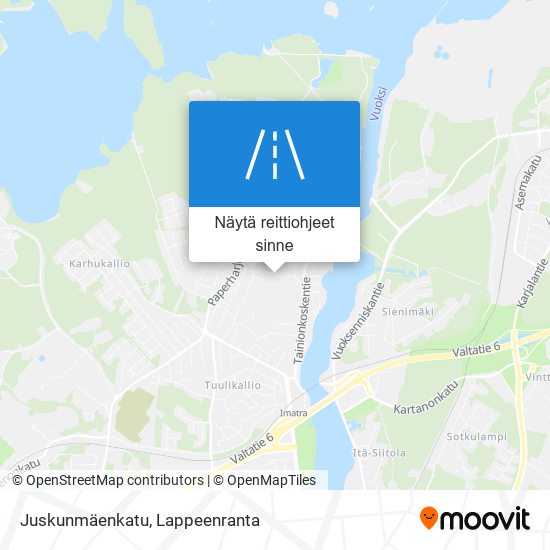 Juskunmäenkatu kartta