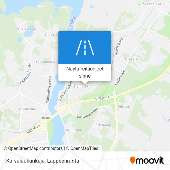Karvalaukunkuja kartta
