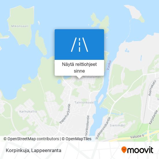 Korpinkuja kartta