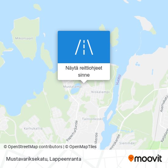 Mustavariksekatu kartta