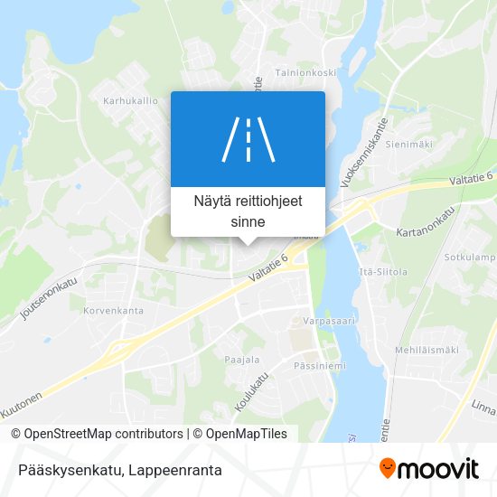 Pääskysenkatu kartta