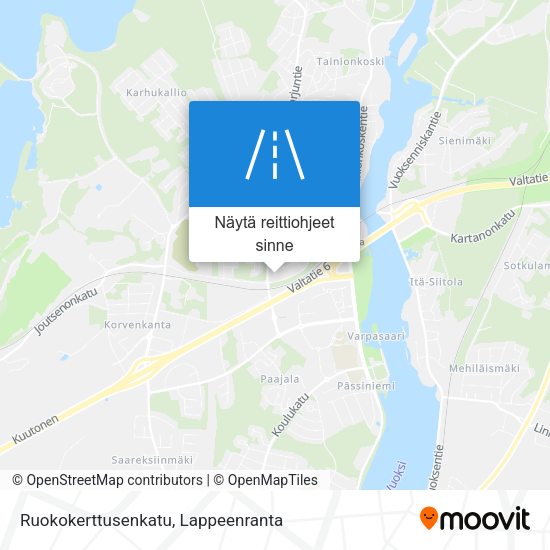 Ruokokerttusenkatu kartta
