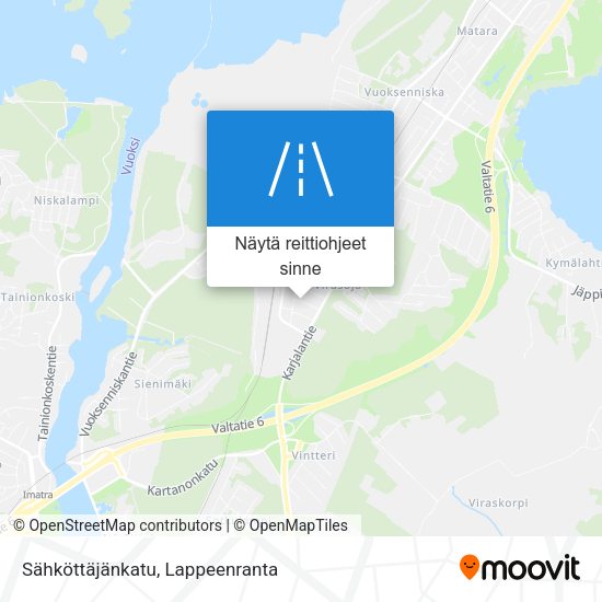 Sähköttäjänkatu kartta