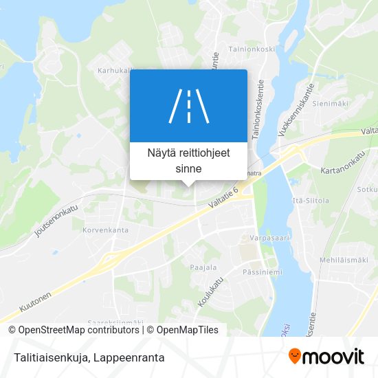 Talitiaisenkuja kartta