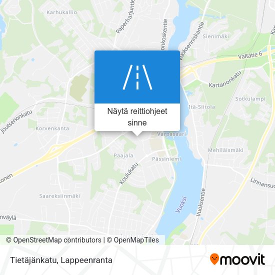 Tietäjänkatu kartta