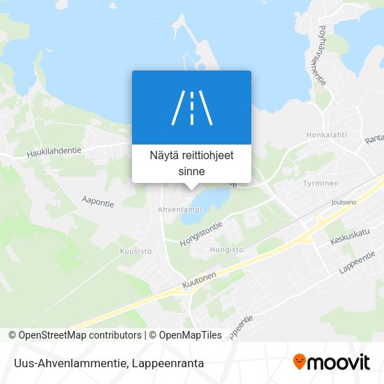 Uus-Ahvenlammentie kartta