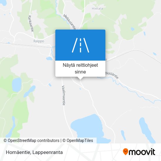 Homäentie kartta