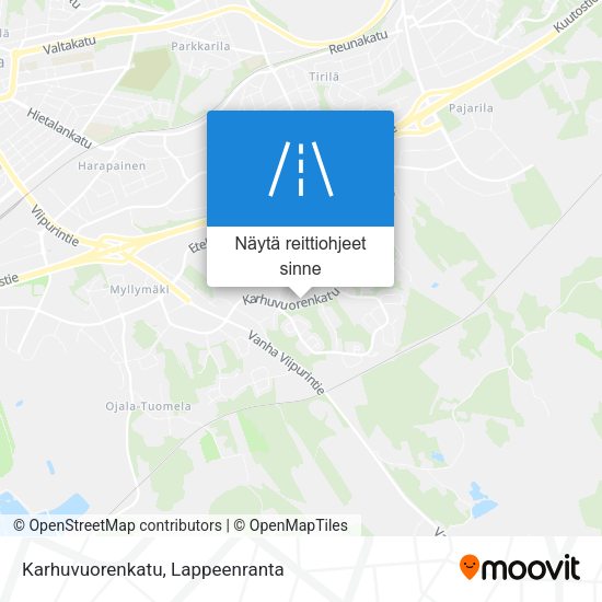 Karhuvuorenkatu kartta
