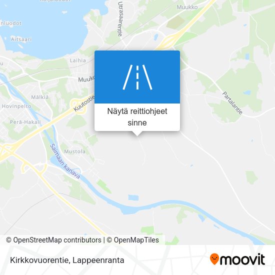 Kirkkovuorentie kartta