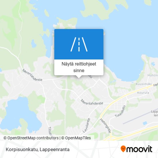 Korpisuonkatu kartta