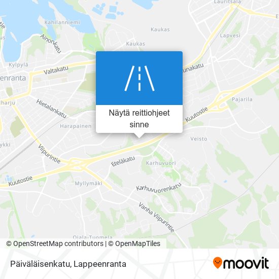 Päiväläisenkatu kartta