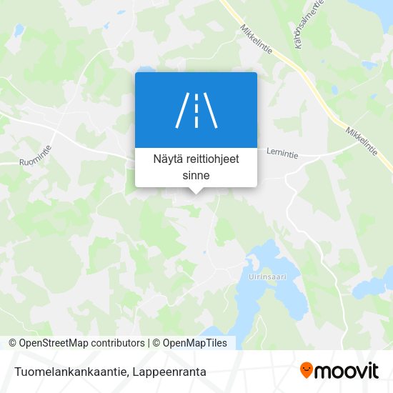 Tuomelankankaantie kartta