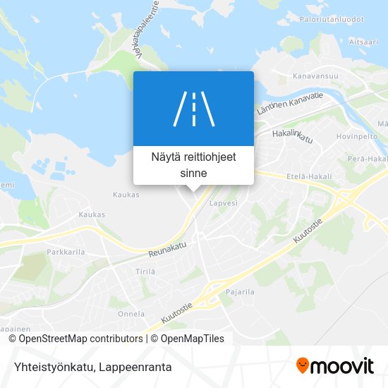 Yhteistyönkatu kartta