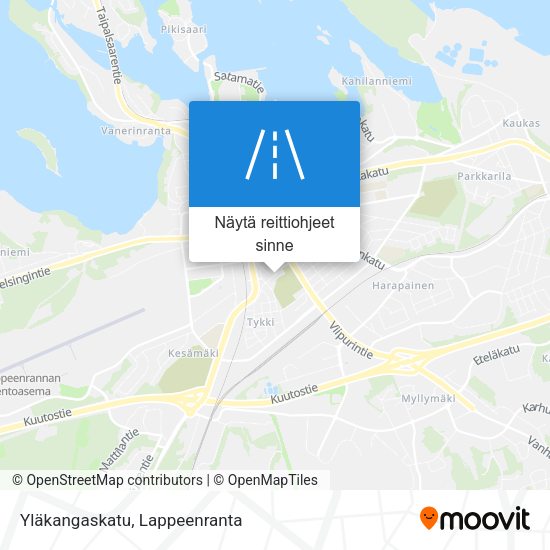 Yläkangaskatu kartta