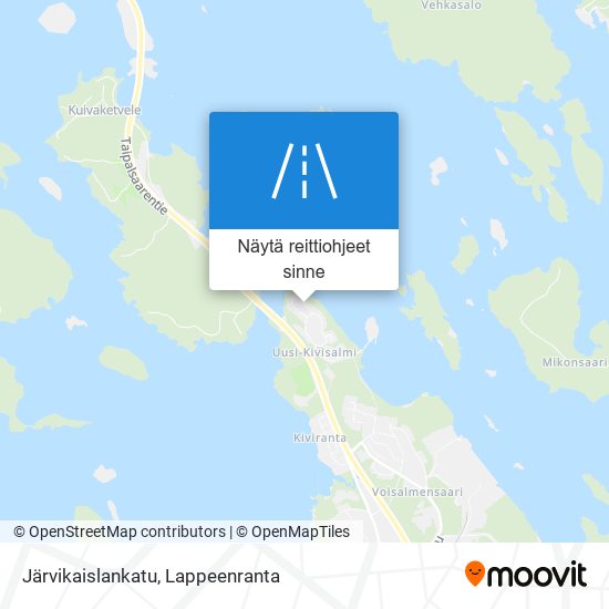 Järvikaislankatu kartta