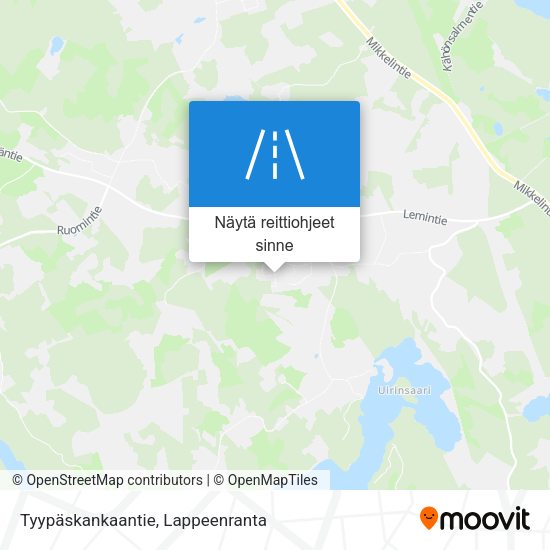 Tyypäskankaantie kartta