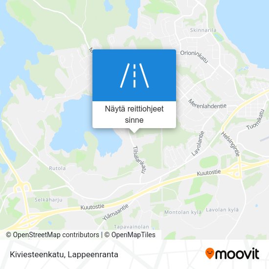 Kiviesteenkatu kartta