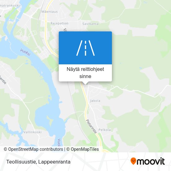 Teollisuustie kartta