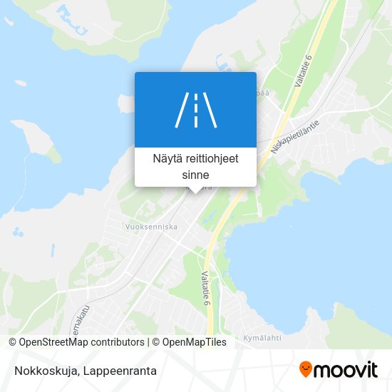 Nokkoskuja kartta