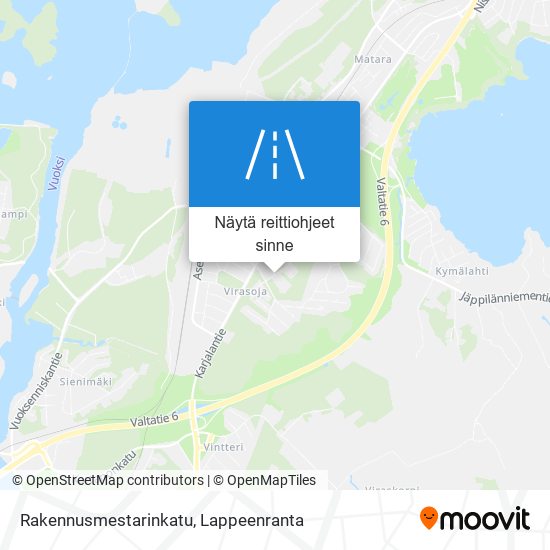 Rakennusmestarinkatu kartta