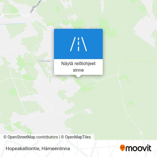 Hopeakalliontie kartta