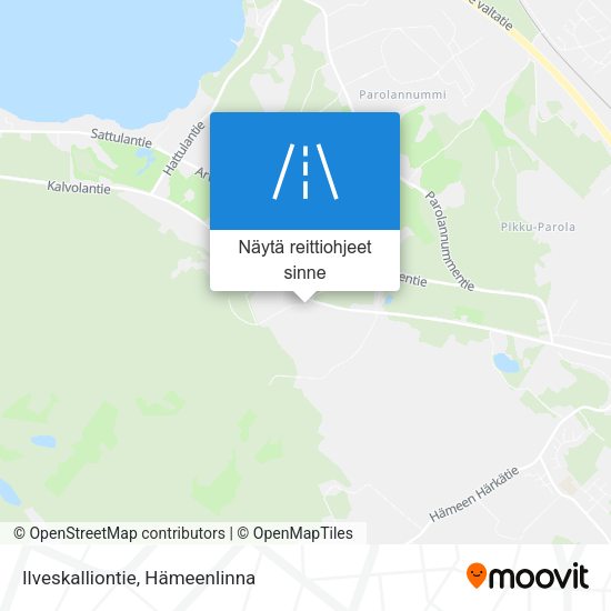 Ilveskalliontie kartta