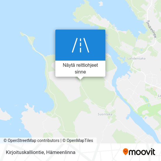 Kirjoituskalliontie kartta