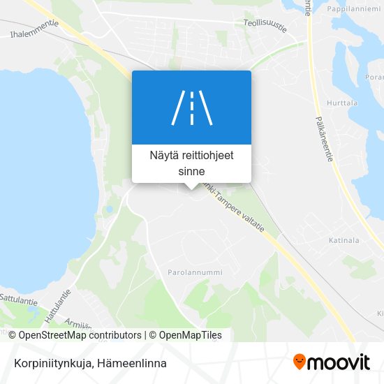 Korpiniitynkuja kartta