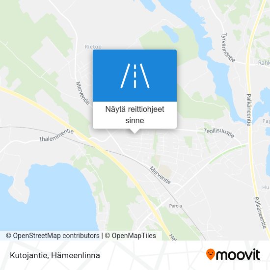 Kutojantie kartta