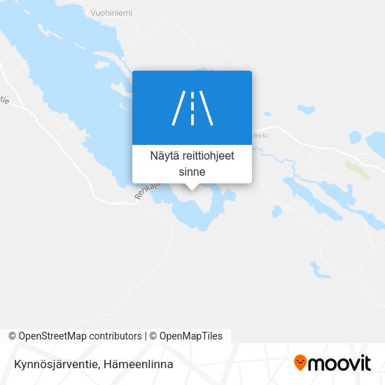Kynnösjärventie kartta