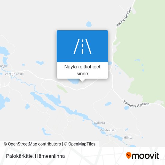 Palokärkitie kartta