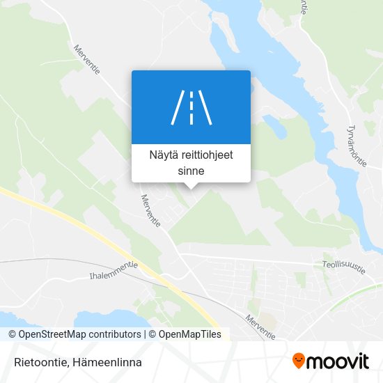 Rietoontie kartta