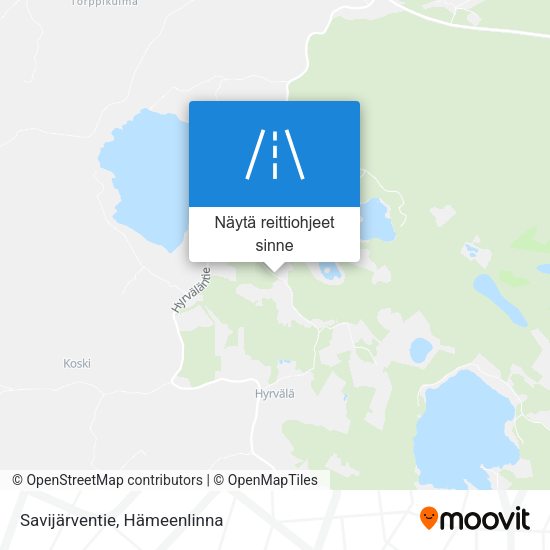 Savijärventie kartta