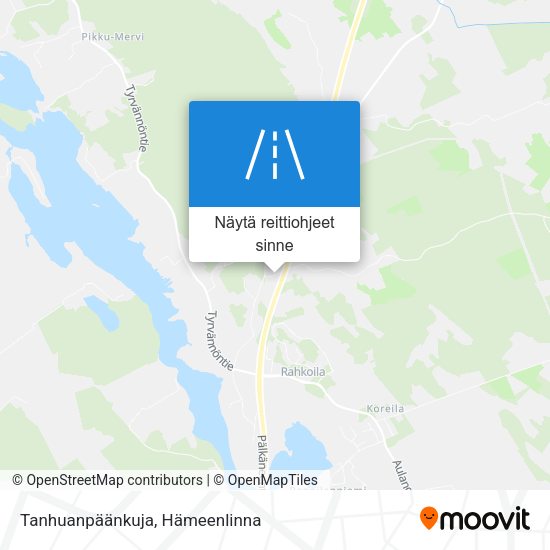 Tanhuanpäänkuja kartta